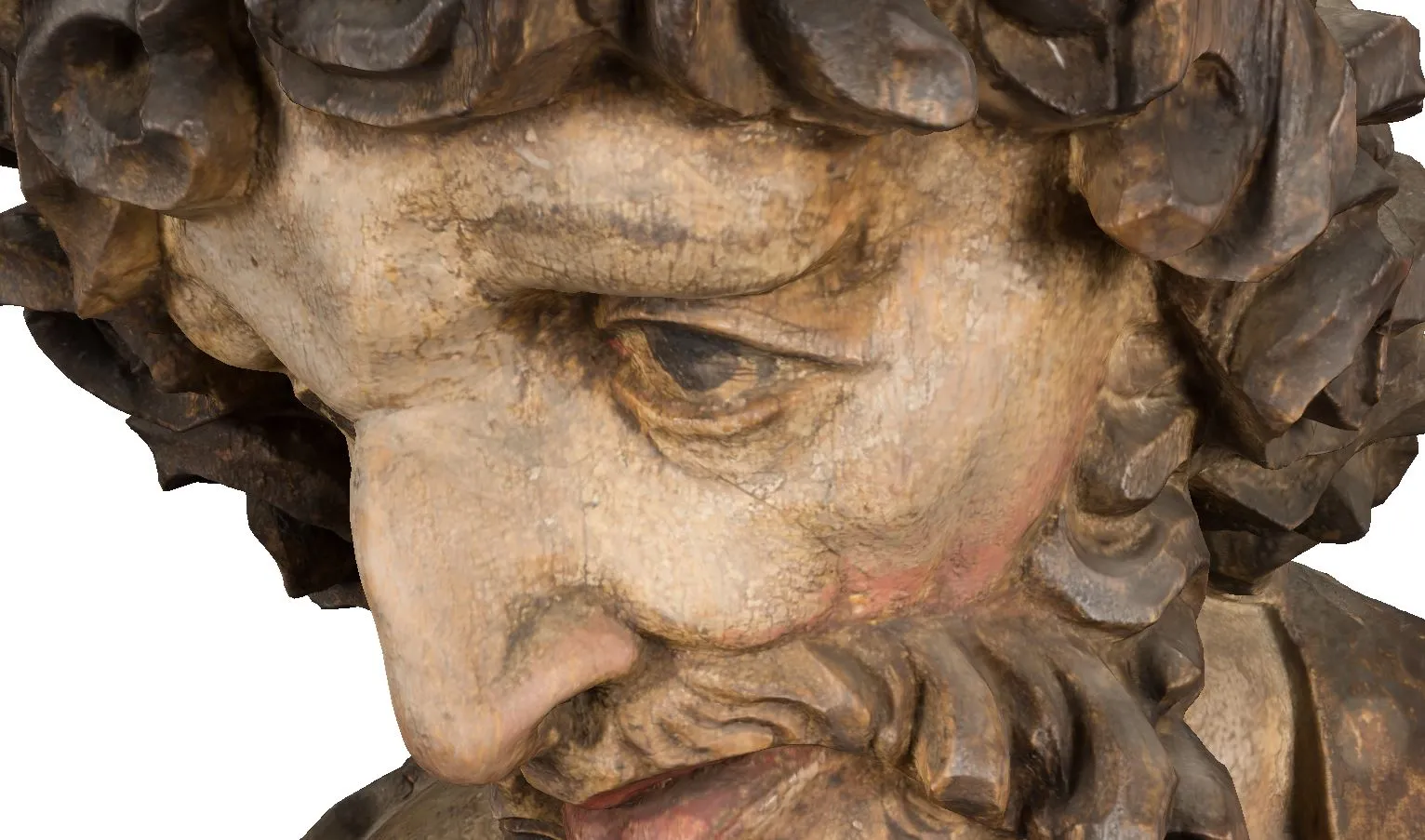 Keresztelő Szent János szobrának arca, 3D modell