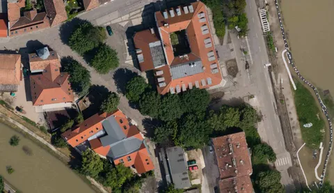 Szentendre, Duna-parti épületek az árvíz idején